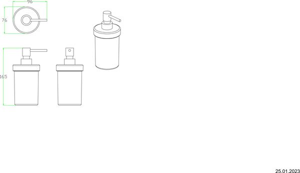 Distributeur de savon avec pompe Alterna one chromé image number 1