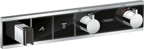 Duschsystem Hansgrohe Rain Select, Thermostatmodul &frac34;", 456 x 90 mm, f&uuml;r 2 Verbraucher, mit image number 0