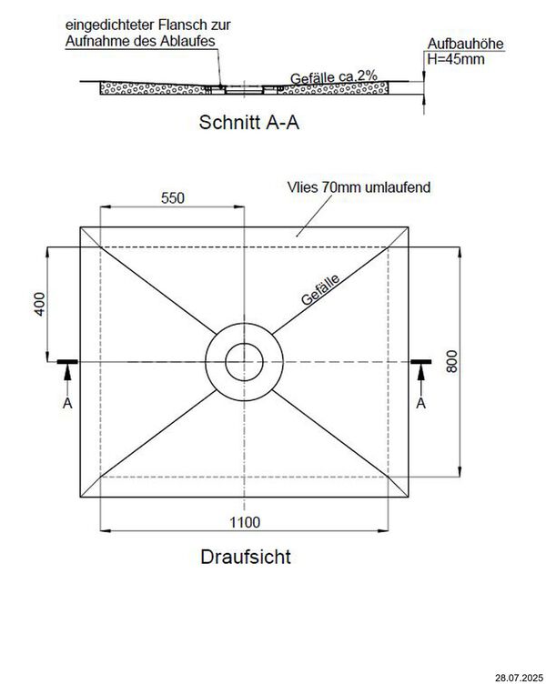 &Eacute;l&eacute;ment de douche Schedel Plan Kessel image number 1