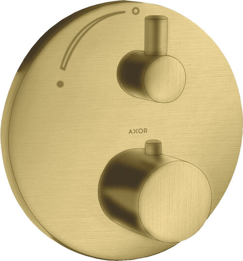 Set di montaggio visibile Hansgrohe ad incasso Axor Uno 2 Brushed brass
