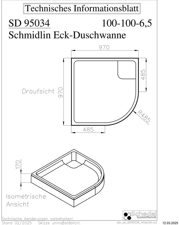 Support de receveur de douche Schedel image number 1