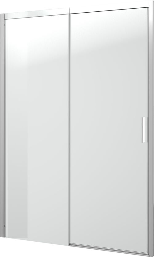 Porte coulissante Alterna costa, pour niche Argent &eacute;lox&eacute; Verre clair