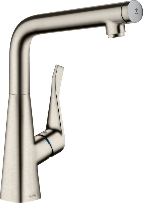 Spültischmischer Hansgrohe Metris Select Edelstahloptik