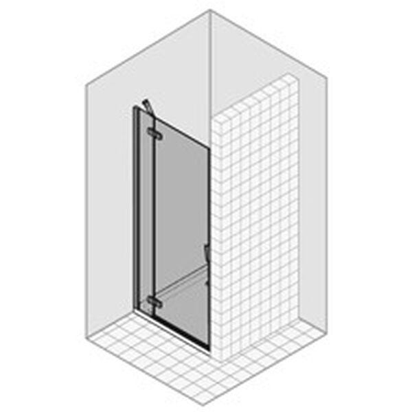 Pendeltüre Duka Pura R 5000 verchromt/alu hochglanz Echtglas klar protect image number 0