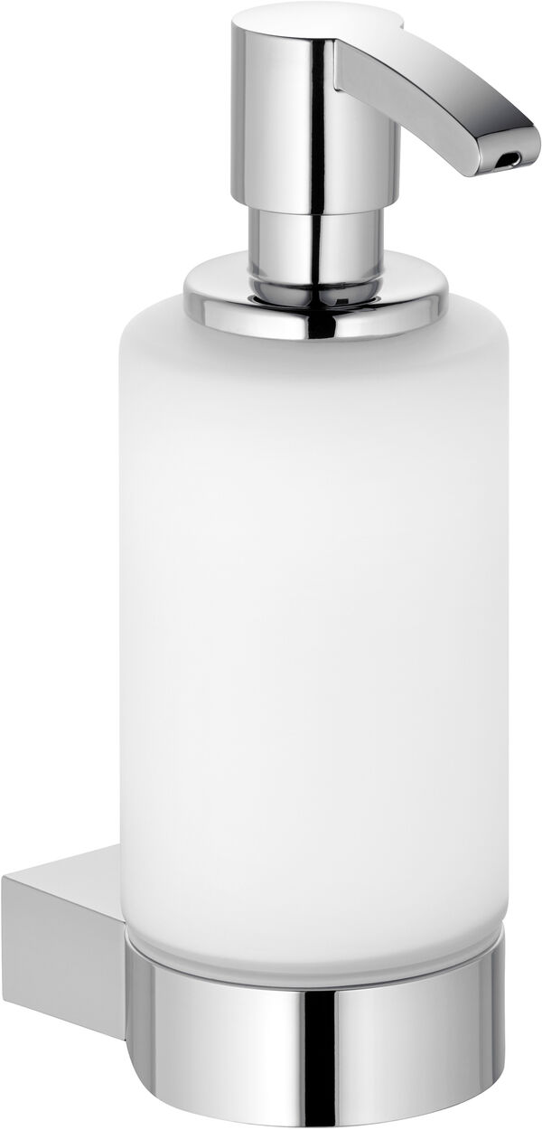 Distributore di schiuma di sapone Keuco Plan, capacit&agrave; 0,25 l, recipiente in cristallo opaco image number 0