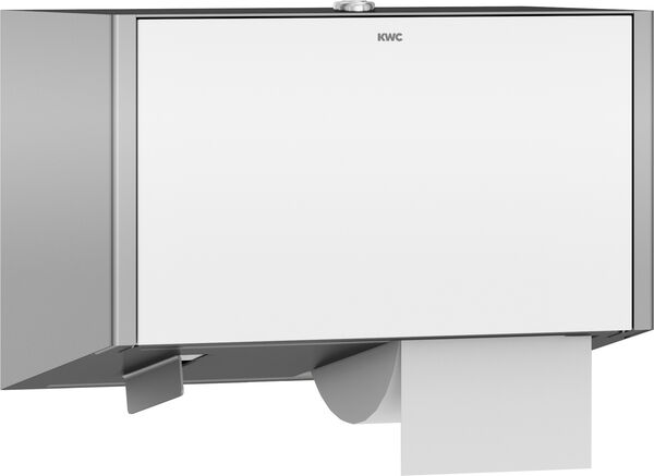 Papierhalter KWC EXO 676 weiss Front ESG-Glas image number 0