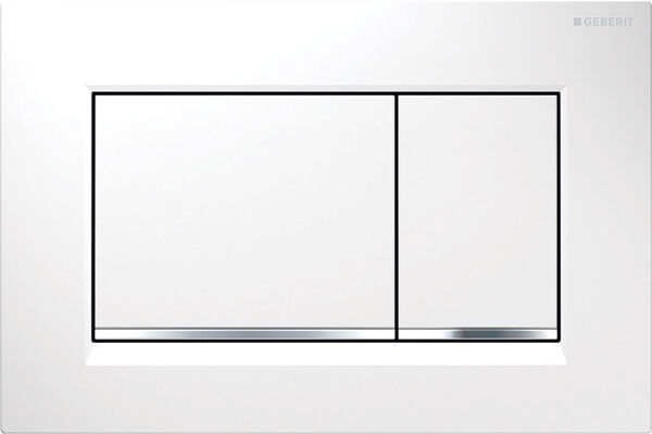 Placca di comando Geberit Sigma20 square, comando per risciacquo parziale o completo dal davanti image number 0