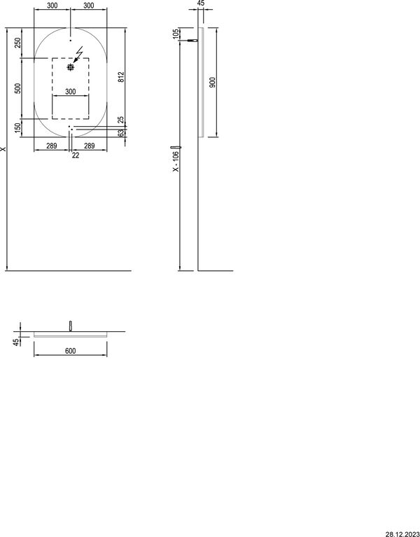 Miroir lumineux Alterna uma LED Argento dukat Couleur de lumi&egrave;re blanc chaud 3000 K image number 2