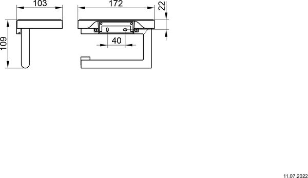 Porte-papier Keuco Collection Reva Noir mat image number 1