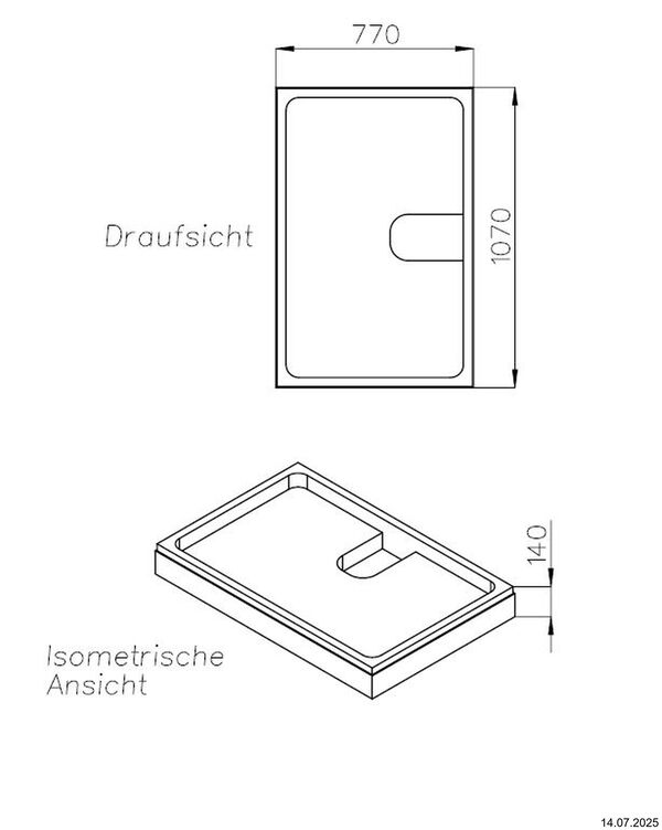 Support de receveur de douche Schedel image number 1