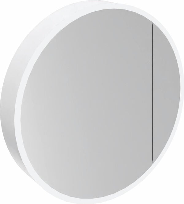 Spiegelschrank Alterna yuwia LED, Ø 600 mm, Band rechts, 27 W, Tiefe 114 mm, Doppelspiegeltüre, image number 0