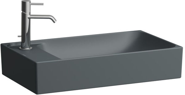 Lavabo d’appoggio Laufen Meda 60 x 35 cm, altezza 10,5 cm con troppopieno con foro a sinistra image number 0