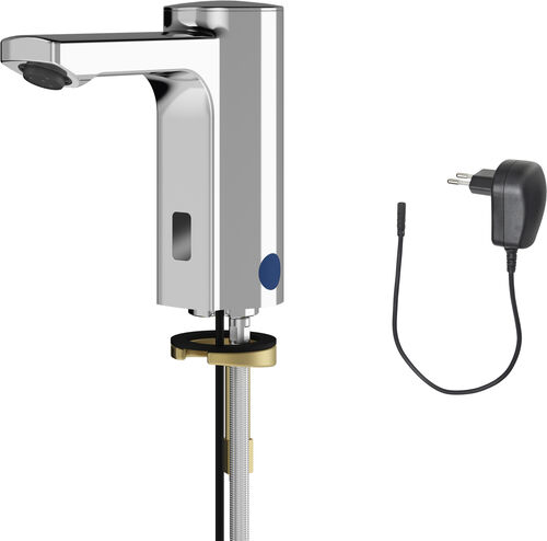 Commande de lavabo KWC F5 robinet poussoir Chrom&eacute;