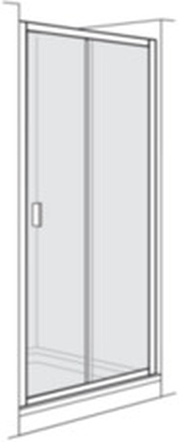 Porta scorrevole Duscholux Optima 400, larghezza 900 - 1600 mm, altezza 2000 mm, parte fissa a image number 0