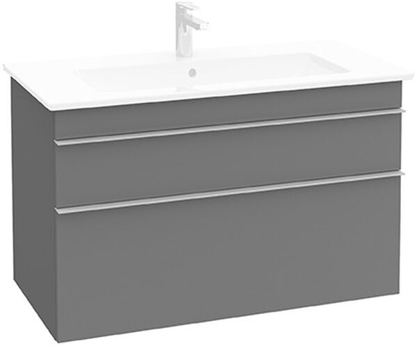 Waschtischm&ouml;bel Venticello Glossy grey Griff verchromt image number 0