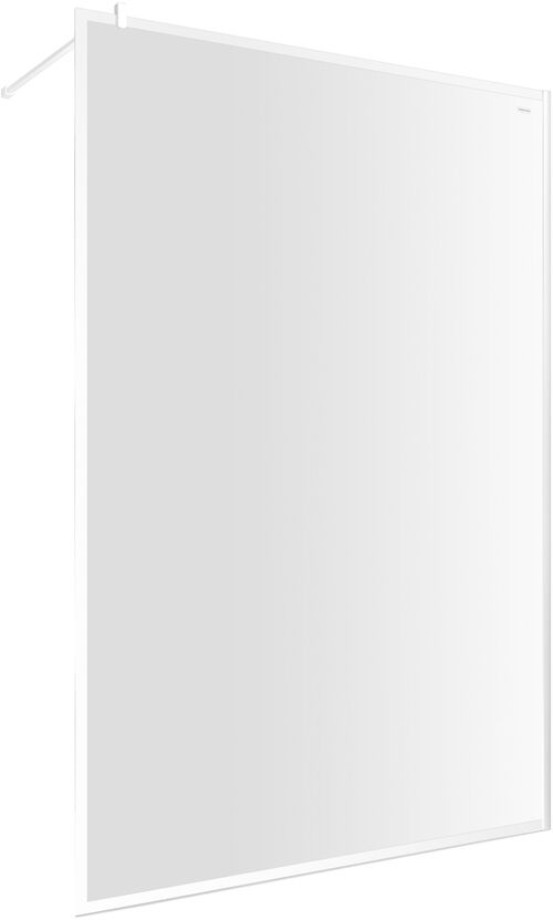 Freistehende Seitenwand Duscholux Bella Vita 3 Walk-in Weiss matt Echtglas klar CareTec Pro