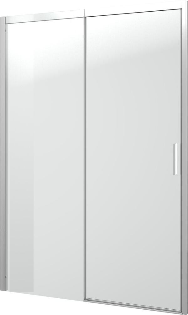 Porte coulissante Alterna costa, pour niche Noir mat Verre clair image number 0