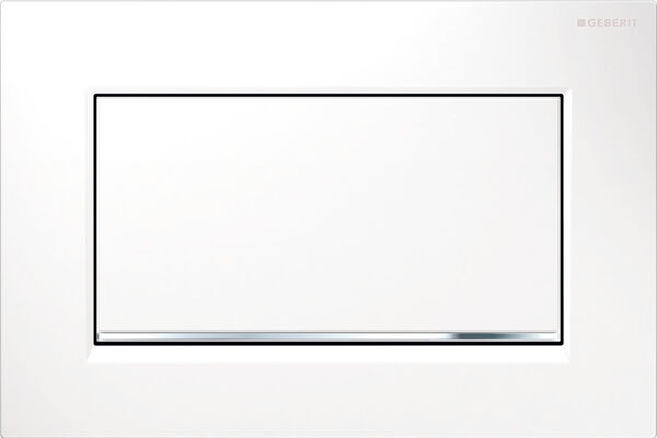 Plaque de d&eacute;clenchement Geberit Sigma10 square Blanc/Brillant/Blanc image number 0