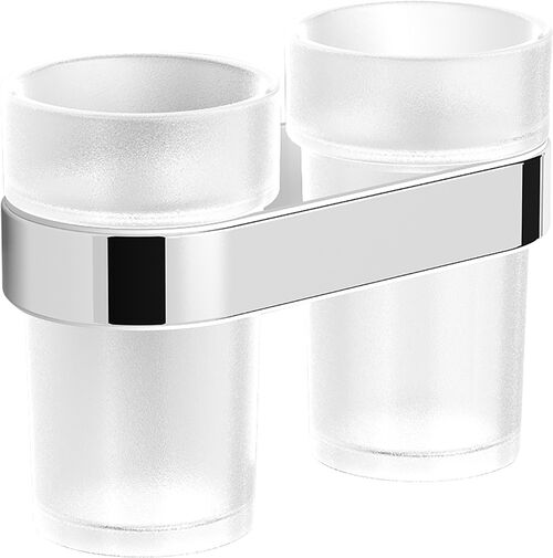 Porte-verre double Alterna piana Chromé