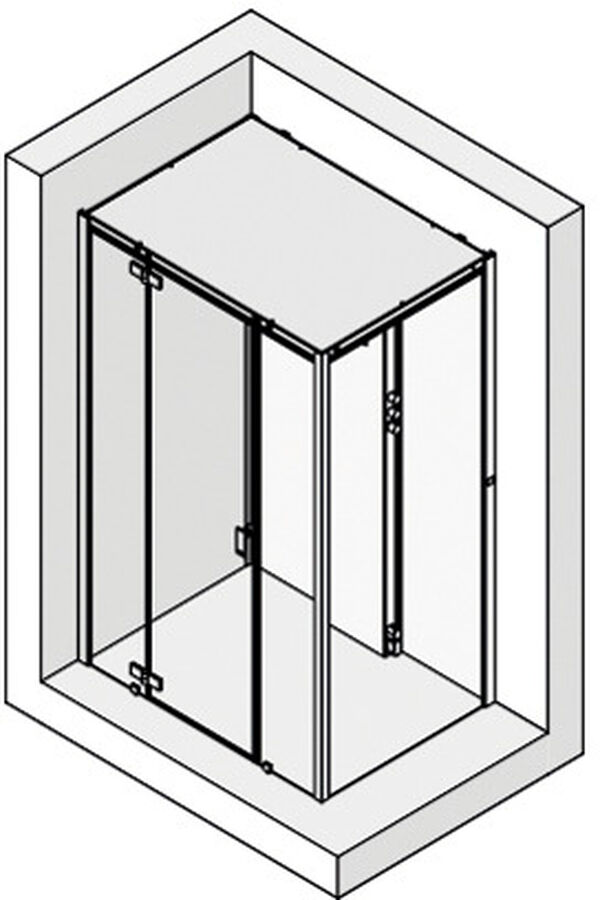 Doccia a vapore Hoesch Sense Perience angolo a sinistra 118 x 98 cm image number 0