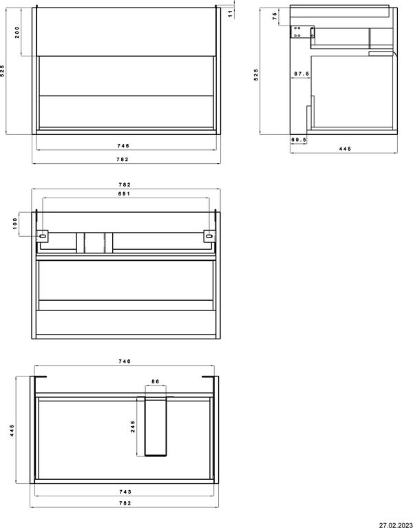 Meuble sous-lavabo Alterna calea S Blanc premium image number 1
