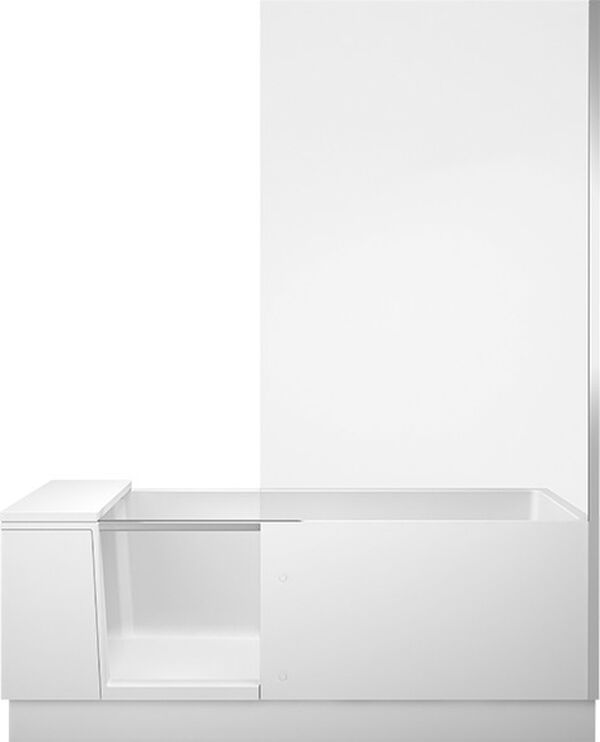 Baignoire Duravit Shower + Bath, angle à droite blanc Verre clair image number 0