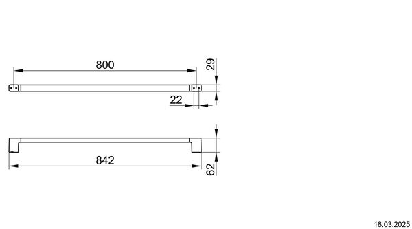 Barre &agrave; linge de bain Keuco Collection Moll Chrom&eacute; image number 1