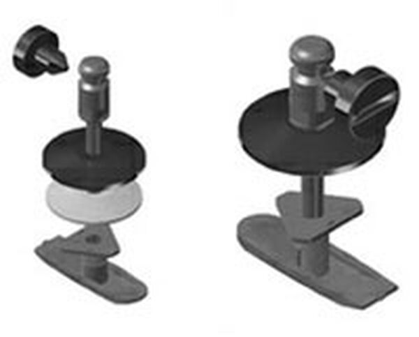 Cerniere senza abbassamento automatico, per sedili Palomba / Kartell coppia image number 0