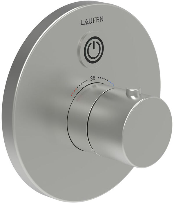 Thermostatischer Unterputz Duschenmischer Laufen Showertronic edelstahl matt image number 0