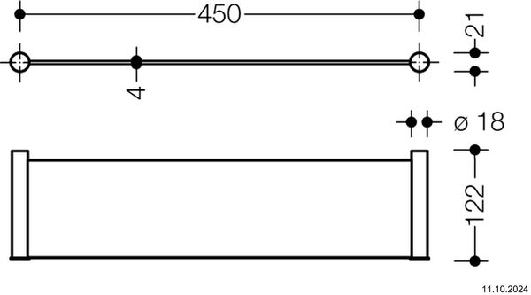 Tablette Hewi System 162 Acier inoxydable mat image number 1