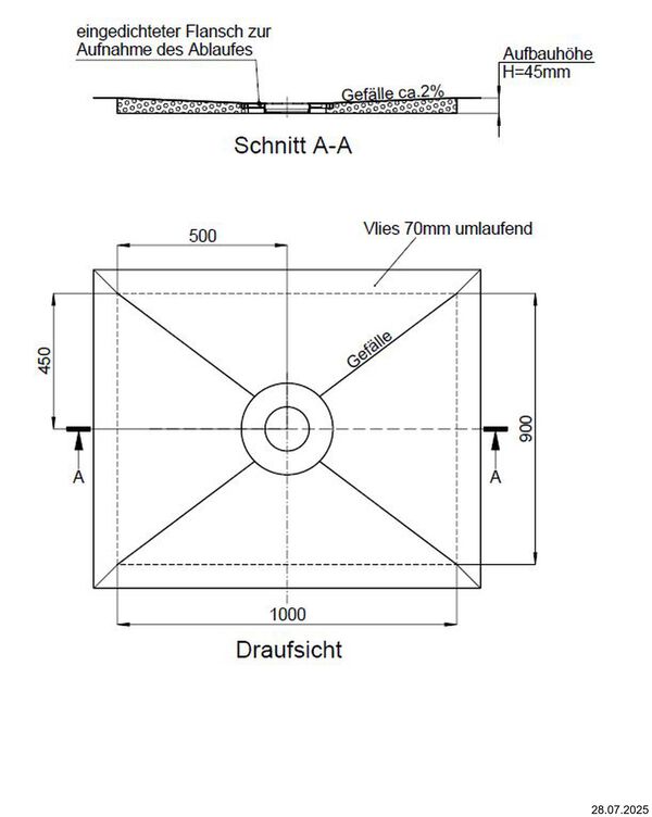 &Eacute;l&eacute;ment de douche Schedel Plan Kessel image number 1