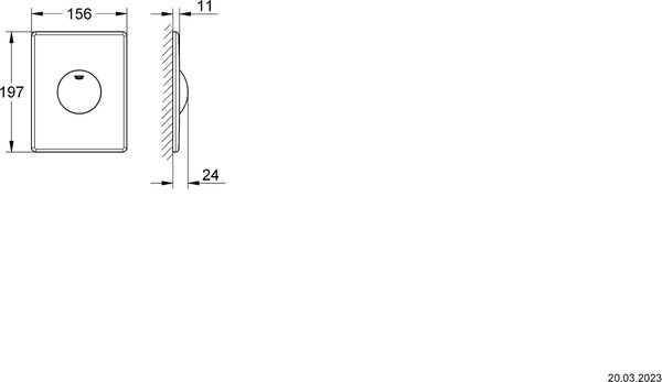 Plaque de d&eacute;clenchement Geberit Skate Blanc image number 0