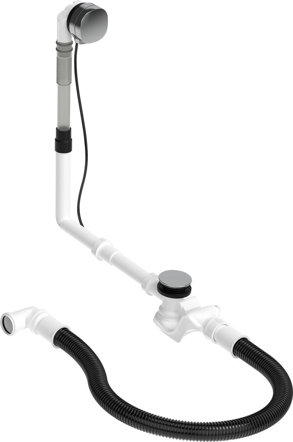 Wanneneinlaufgarn. Duravit, Ab- und Überlauf-Set Verchromt image number 0