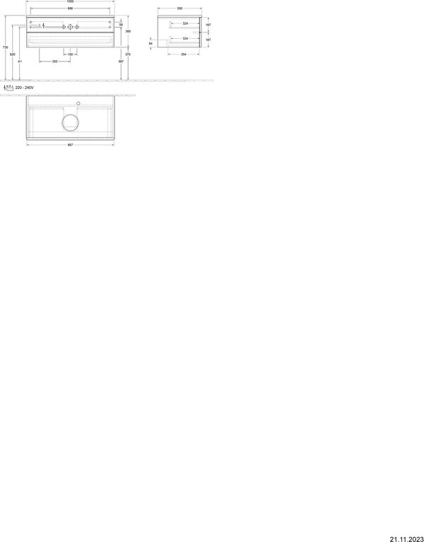 Waschtischmöbel Villeroy & Boch Antao Honey oak image number 1