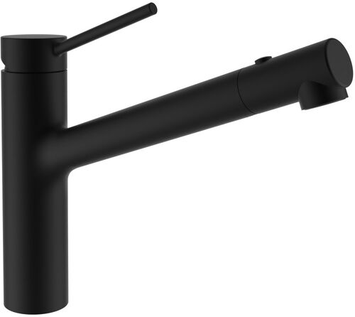 Miscelatore monocomando per lavello Laufen Twinplus Inox nero PVD