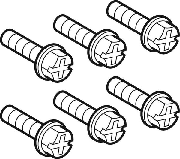 Taptiteschraubenset Geberit M 6 x 16 mm (6 St.) image number 0