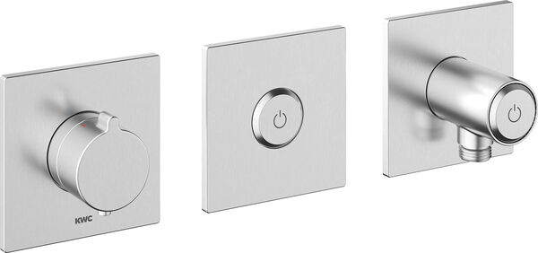 Miscelatore da bagno-set di montaggio finale KWC Homebox, placca di copertura angolata, termostato image number 0