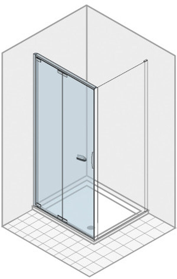 Porte pliante-battante Duka Natura 4000 Silber hochglanzeloxiert Verre clair image number 0