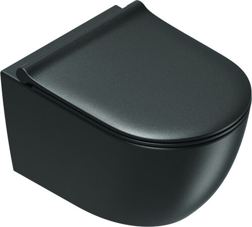 Wand-Klosett Alterna modena S-Tec rimless schwarz matt Cleaneffekt