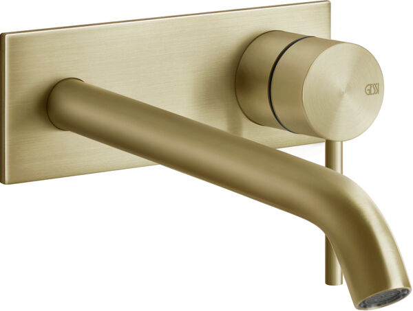 Wandmischer-Endmontageset Gessi 316, ½" brushed brass flessa image number 0