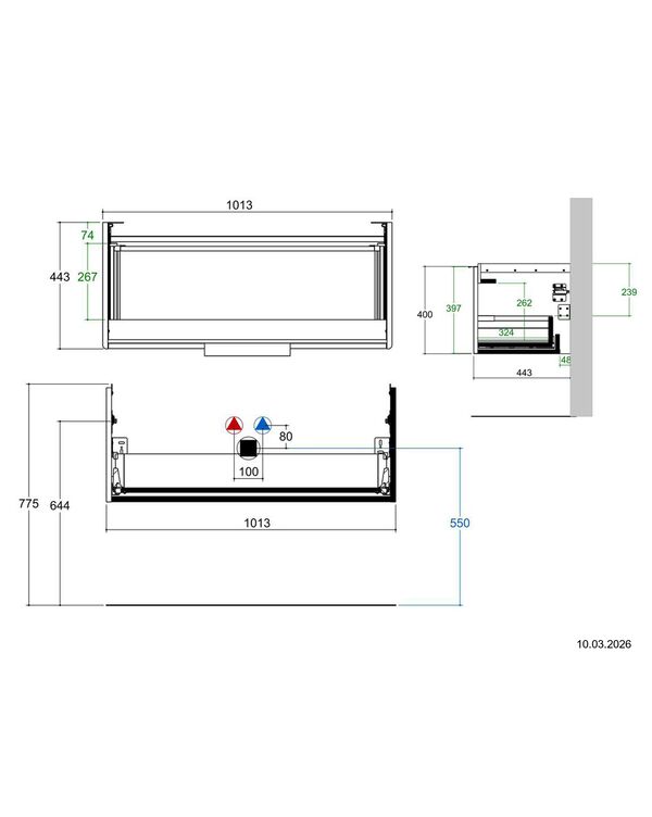 Meuble sous-lavabo Alterna pro S Blanc premium image number 3