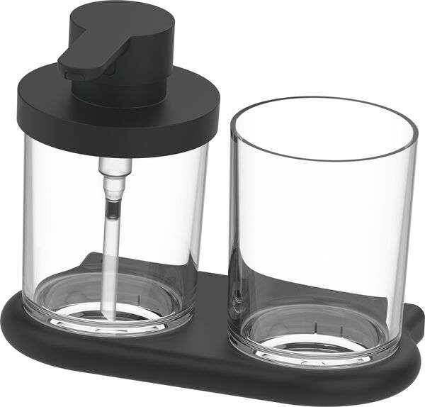 Porte-verre et distributeur de savon Bodenschatz Nia Noir mat image number 0