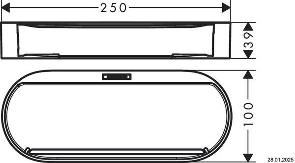 Panier de rangement Hansgrohe WallStoris Blanc mat image number 1