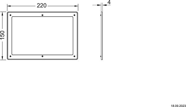 Cadre de distance Tece Solid gris image number 1