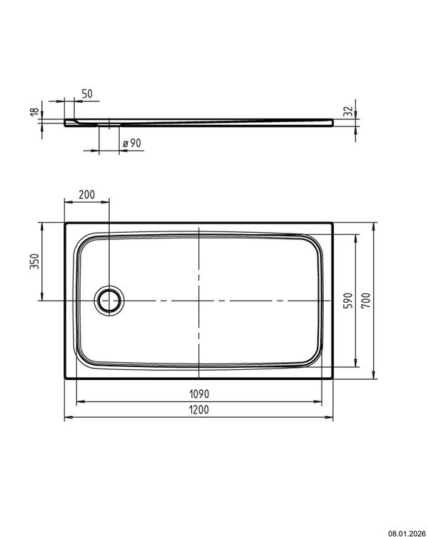 Receveur de douche Kaldewei Cayonoplan Blanc mat Standard image number 3