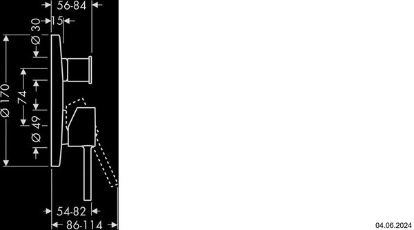 Bademischer-Endmontageset Axor Starck Verchromt image number 1