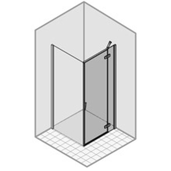Pendeltüre Duka Pura R 5000, für Bodenmontage verchromt/alu hochglanz Echtglas klar ProCare image number 0
