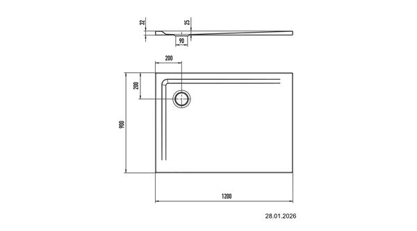 Receveur de douche Kaldewei Superplan Cool grey 90 Fond antid&eacute;rapant Secure Plus image number 2