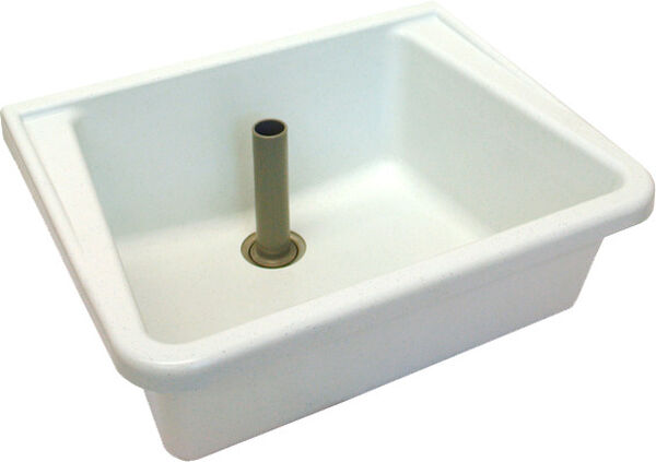 Waschtrog KWC MB5040, Breite 50 cm, Tiefe 40 cm, Standrohrventil 1½" hinten Mitte image number 0