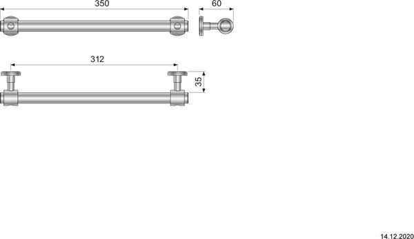 Barre d'appui Vola, T23 acier inoxydable mat image number 1